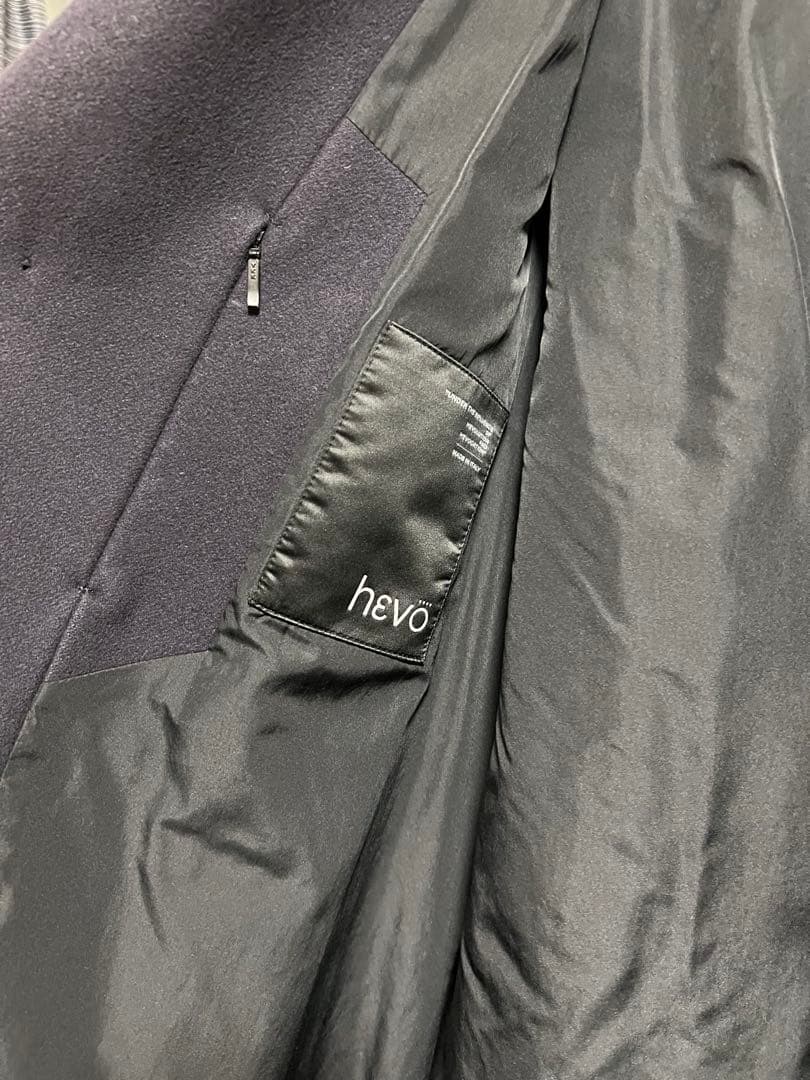 【格安】Hevo OSTUNIシングルベルテッドウールコートネイビー50
