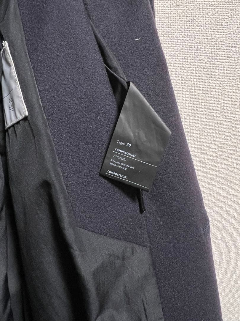 【格安】Hevo OSTUNIシングルベルテッドウールコートネイビー50