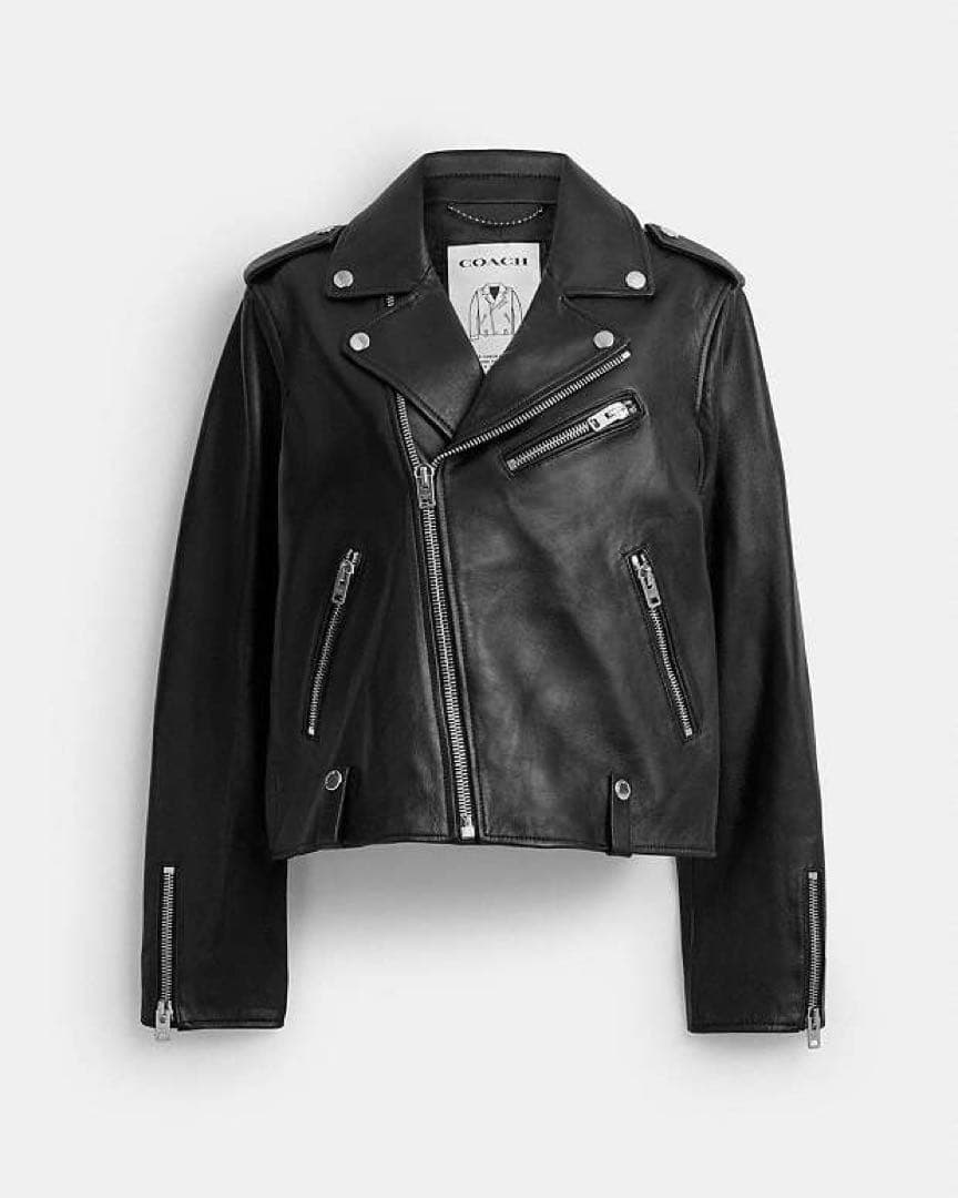 超美品 COACH ダブルライダースジャケット