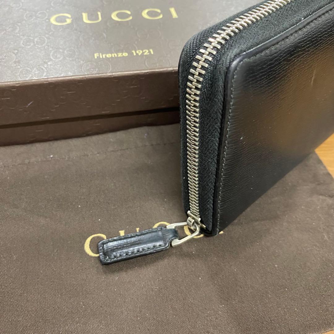 新品同様‼️グッチ　GUCCI 財布　長財布　シェリーライン　ラウンドファスナー