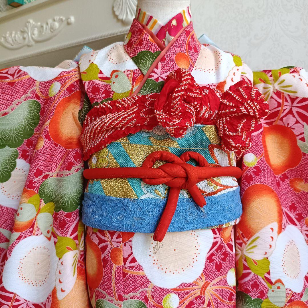 ブランド九重着物と作り帯☆七五三3歳フルセット