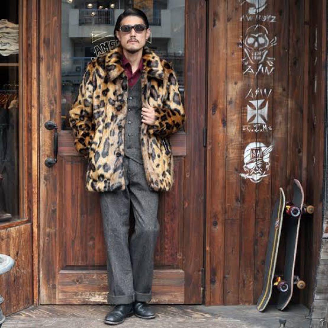 ギャングスタービル ファーコート ヒョウ柄