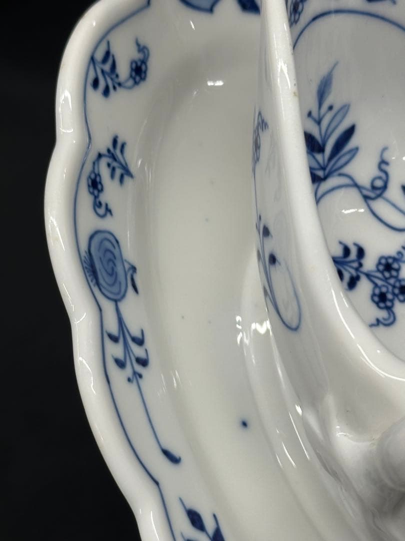 【USED】meissen ブルーオニオン　グレイビーボート　ソーシエール