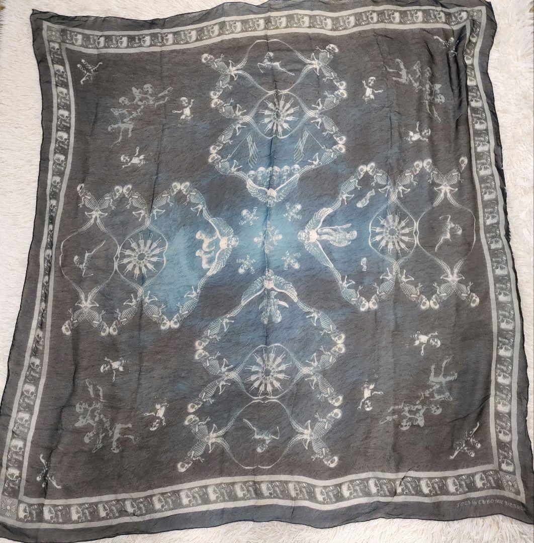 希少 美品✨クロムハーツ フォティ スカル スカーフ シルク
