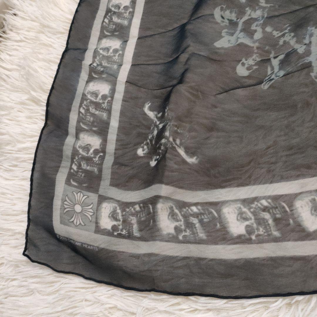 希少 美品✨クロムハーツ フォティ スカル スカーフ シルク