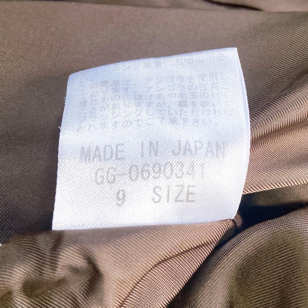 レリアン　アンゴラウールロングコート ウエストベルト　ヘリンボーン　M相当