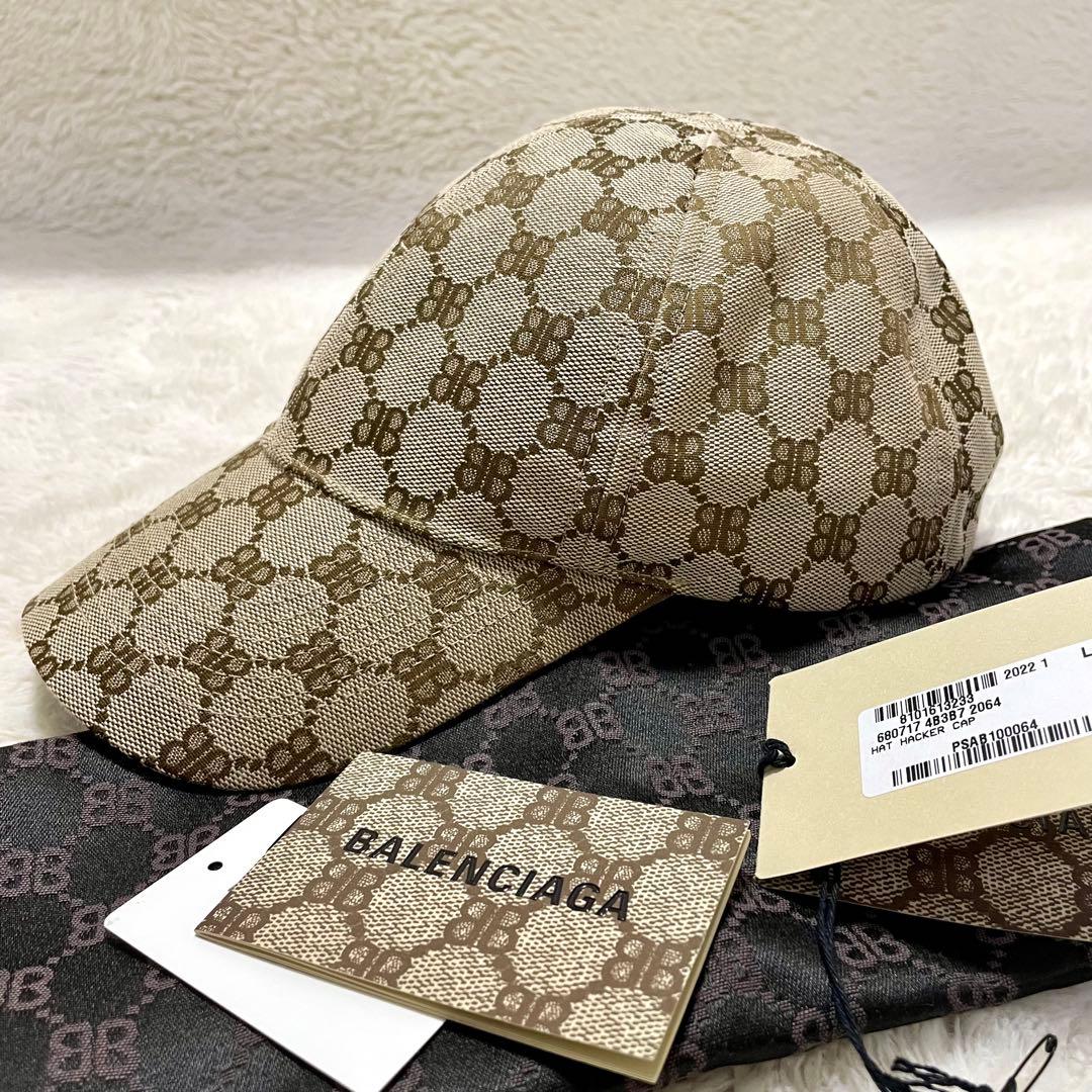 バレンシアガ グッチコラボ ザ ハッカー プロジェクト ベースボールキャップ L
