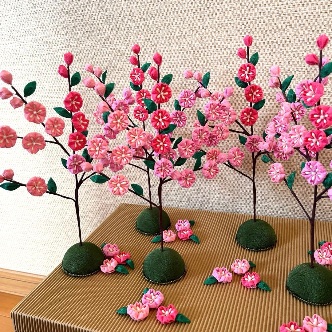 つまみ細工　桜の木　7本セット【りりー様オーダー分】