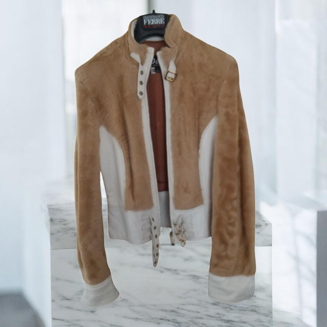 【美品】D&G ドルチェ＆ガッバーナ レザージャケット　ライダース ホワイト