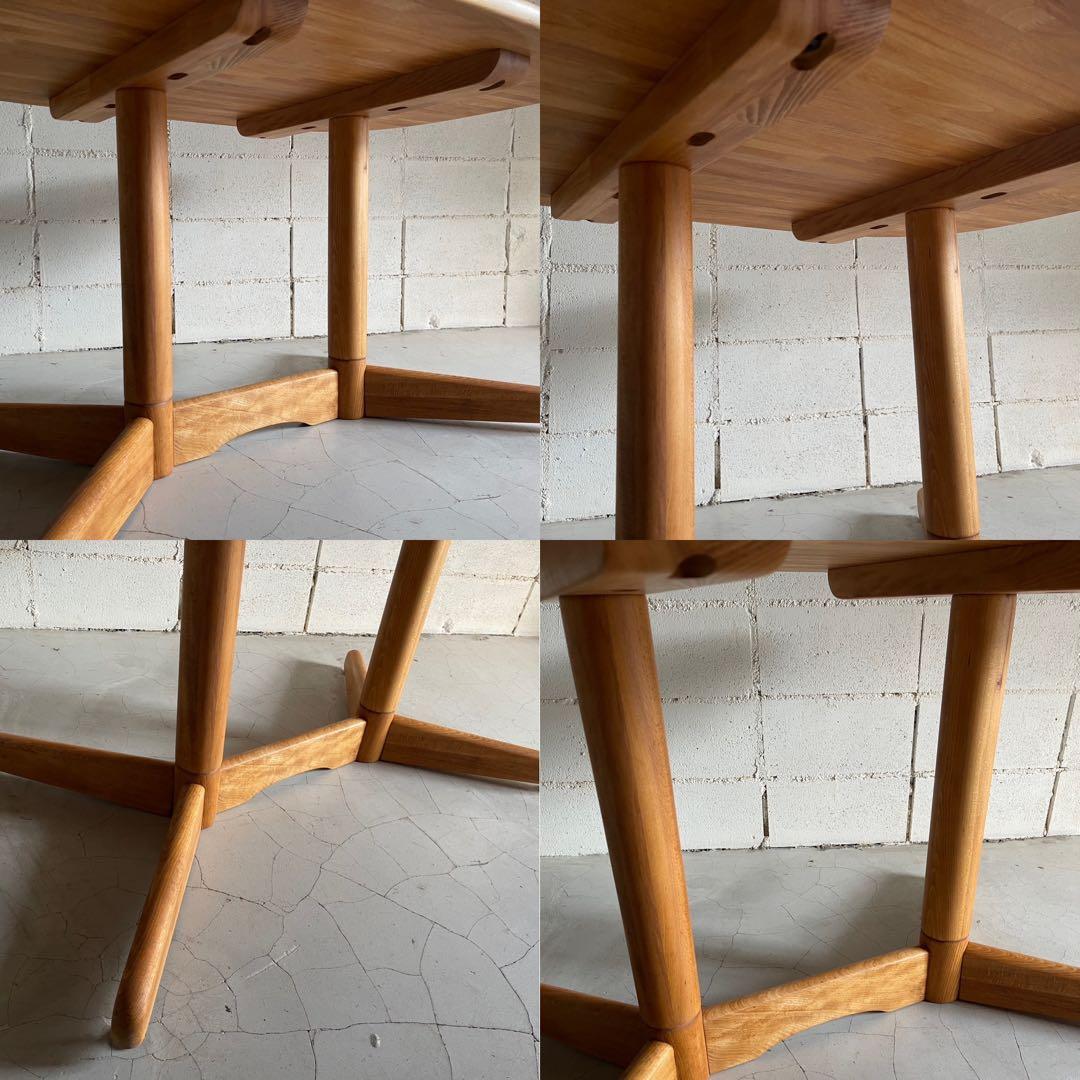 飛騨産業　オールドキツツキマーク　ダイニングテーブル　オーク材無垢　ヴィンテージ