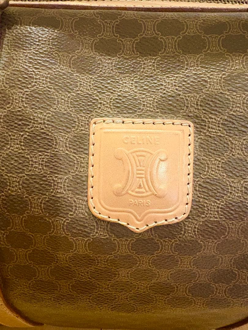 CELINE セリーヌ ボストンバッグ マカダム柄 オールドセリーヌ 鍵付き