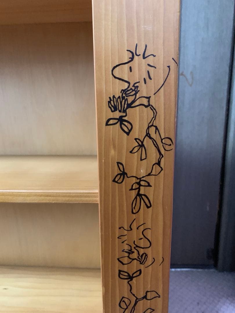 ディノス　スヌーピー木製ラック 3段