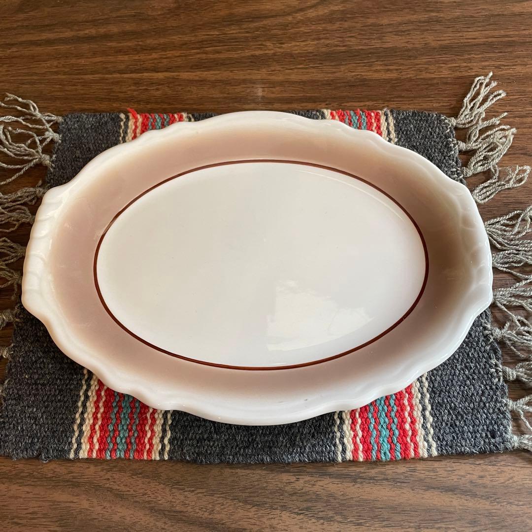 貴重！50s ホーマーラフリン磁器皿　レストランウェア　USA製ヴィンテージ食器