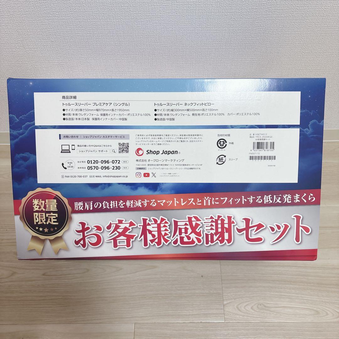 新品未開封！トゥルースリーパー 低反発マットレス ネックフィットピローセット