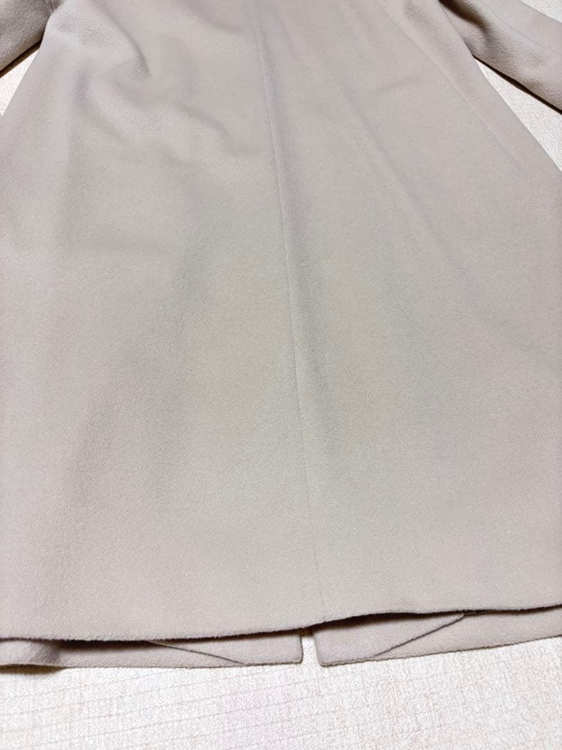 UNITEDALLOWS ロングコート　ノーカラーベルラインコート　ナチュラル