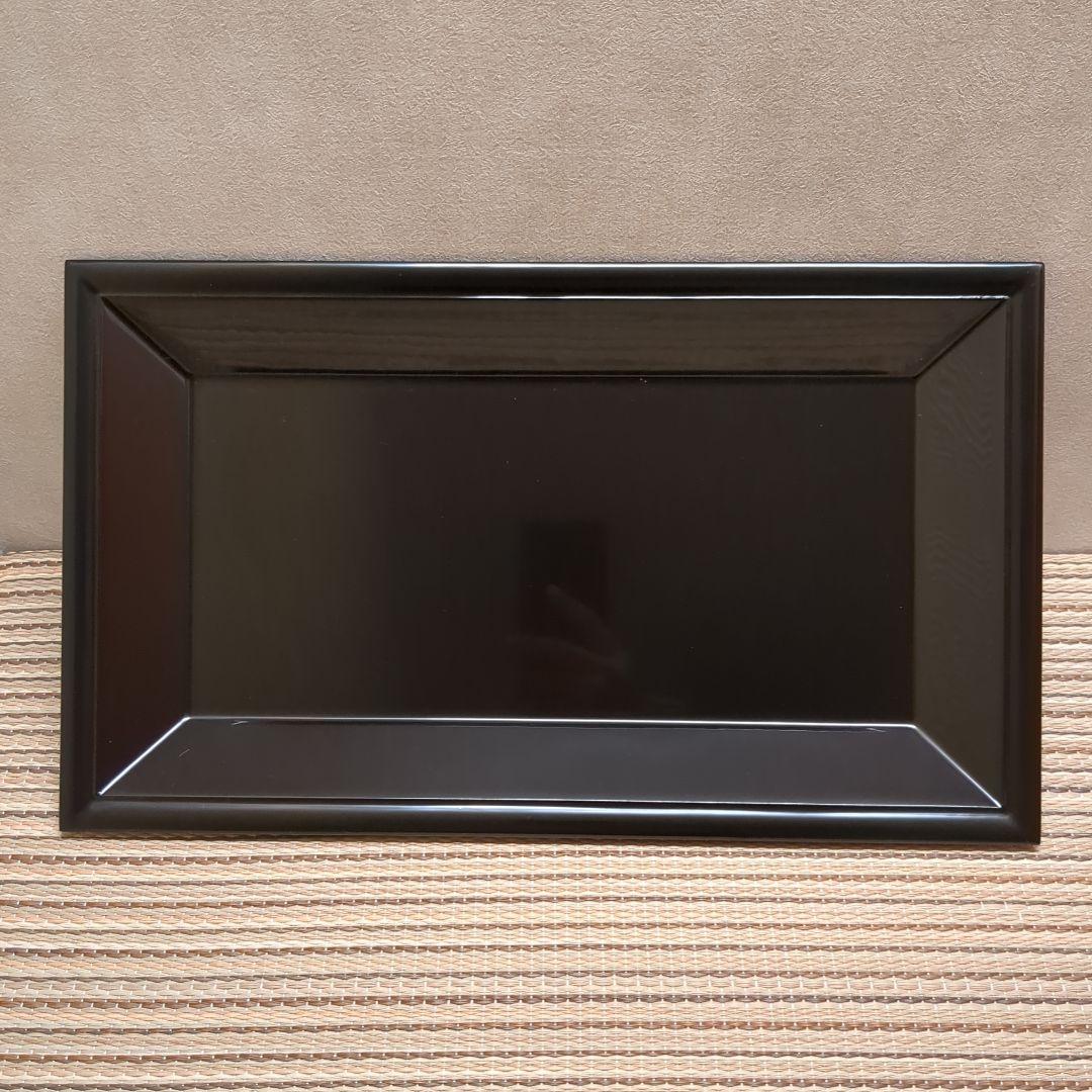 茶道具　香道具　香盆　長盆　長四方形　黒　真塗り　木製　裏千家