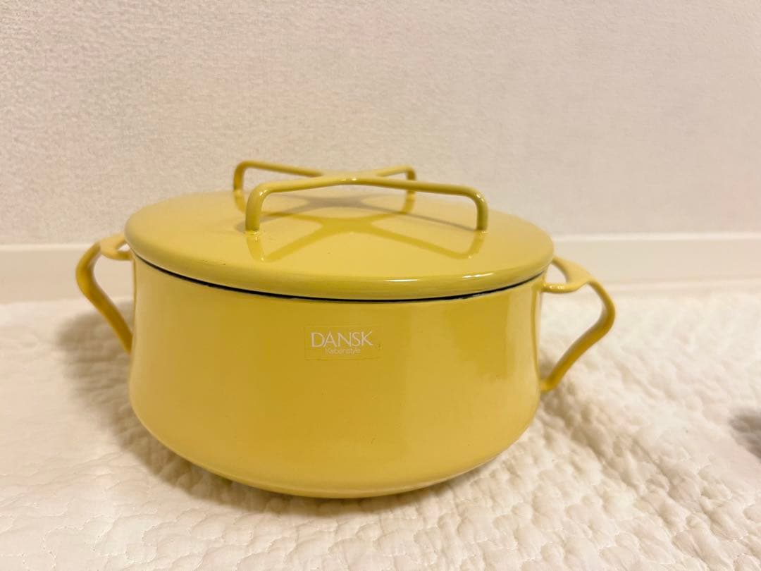 ダンスク マスタードイエロー 新品未使用 両手鍋 18cm DANSK