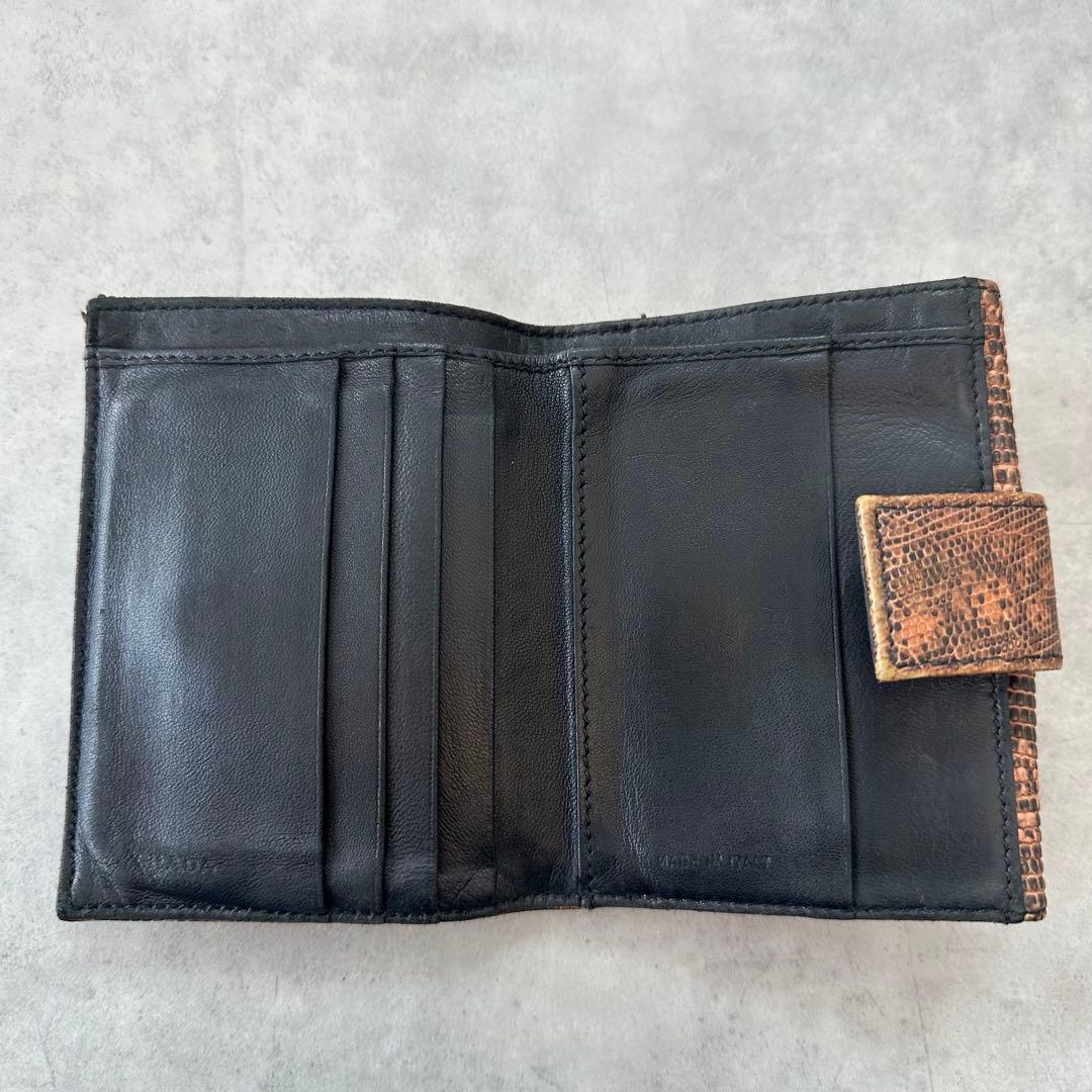小物 PRADA Triangle Logo Python Bifold Wallet