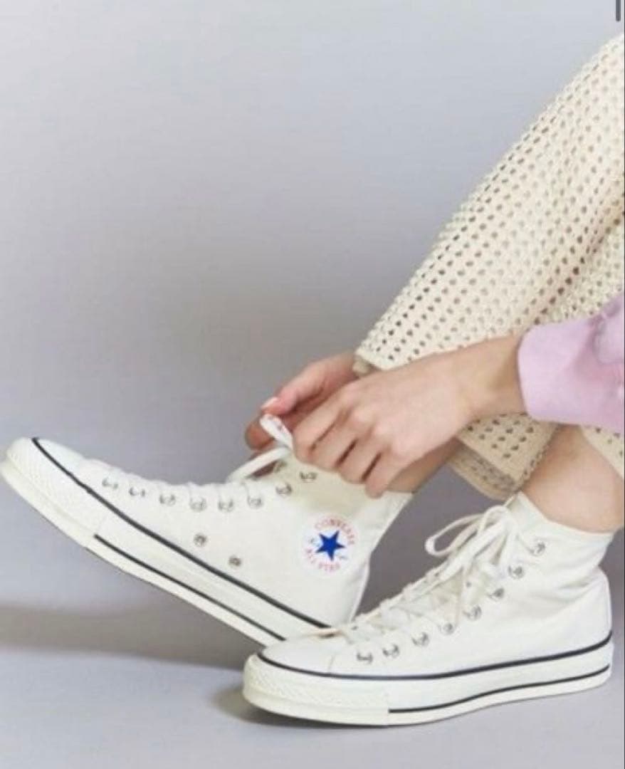 靴 CONVERSE ALL STAR HI WHITE MADE IN JAPAN
