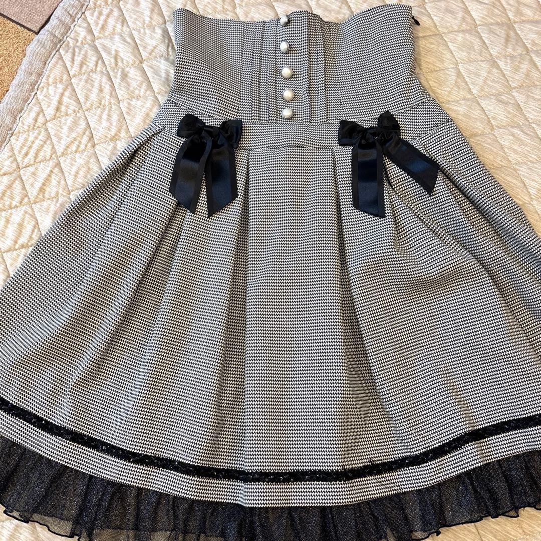 ALICE and the PIRATES♡千鳥格子柄スカート 白黒チェック柄
