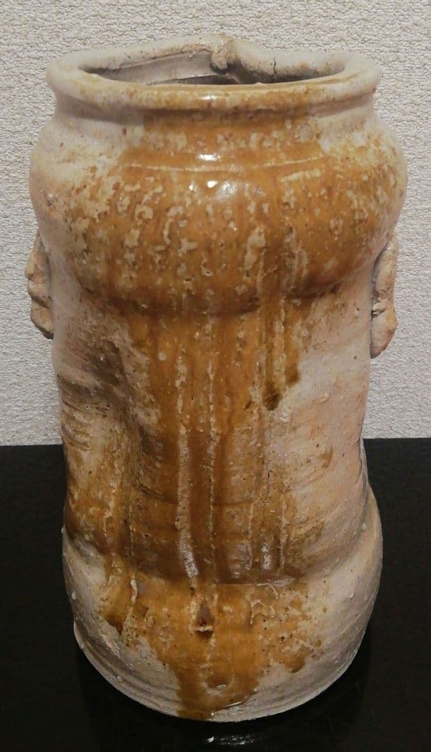 眞清水蔵六作　古伊賀写　花入　共箱　花瓶