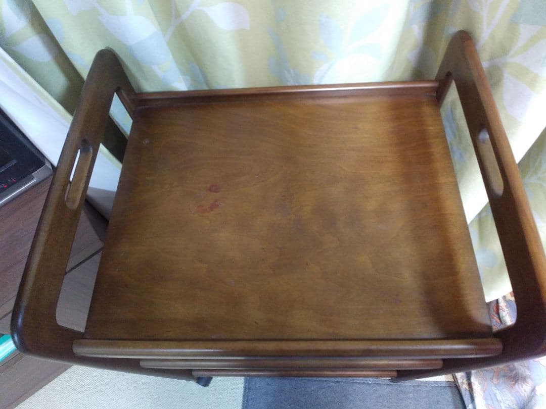 ワゴンカリモクキッチンワゴン 木製 3段 キャスター付き 配膳上げ膳 値下げ不可