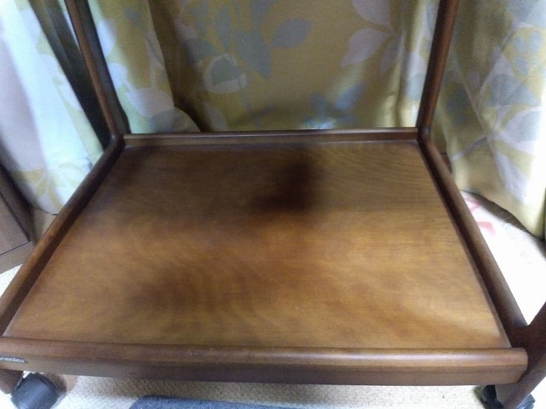 ワゴンカリモクキッチンワゴン 木製 3段 キャスター付き 配膳上げ膳 値下げ不可