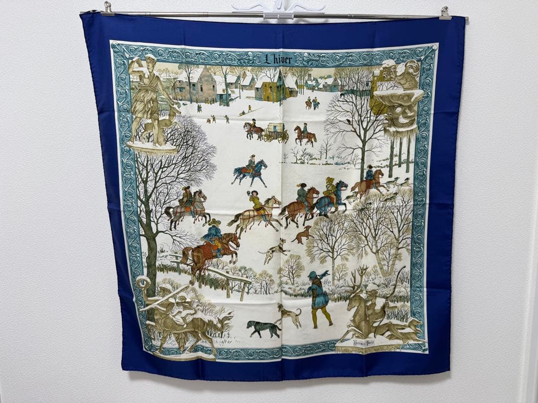 HERMES　エルメス　スカーフ　カレ90 L’hiver リヴェール