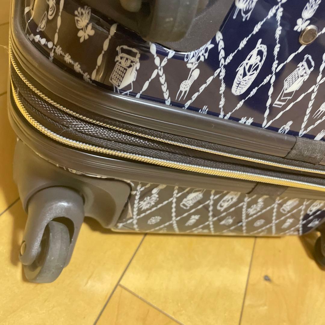 【廃盤品・希少】ムーミン　機内持込サイズ　紺色　キャリーケース　49ℓ