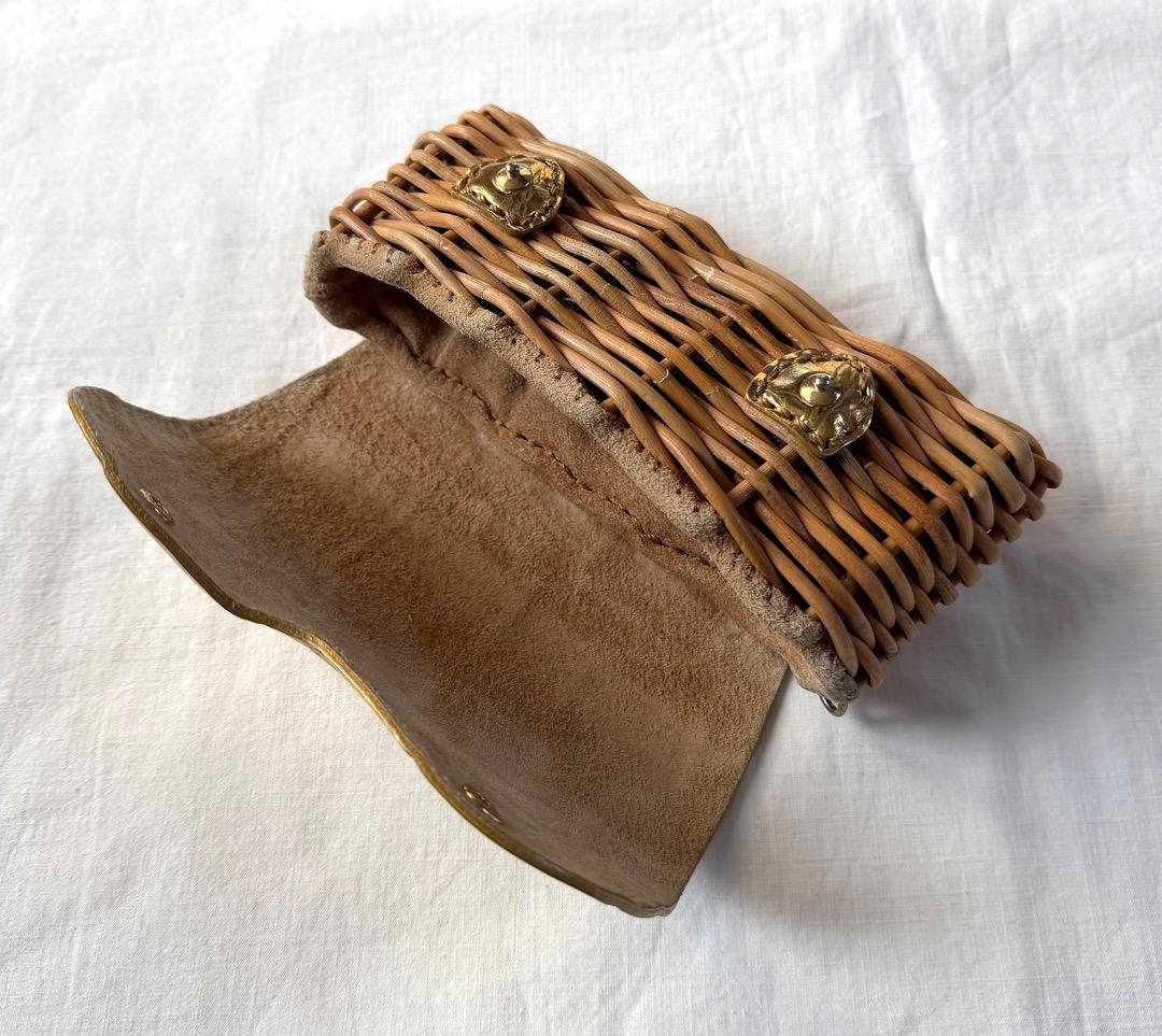 ebagos　メガネケース　紅籐　スマホケース　ポーチ　ポシェット