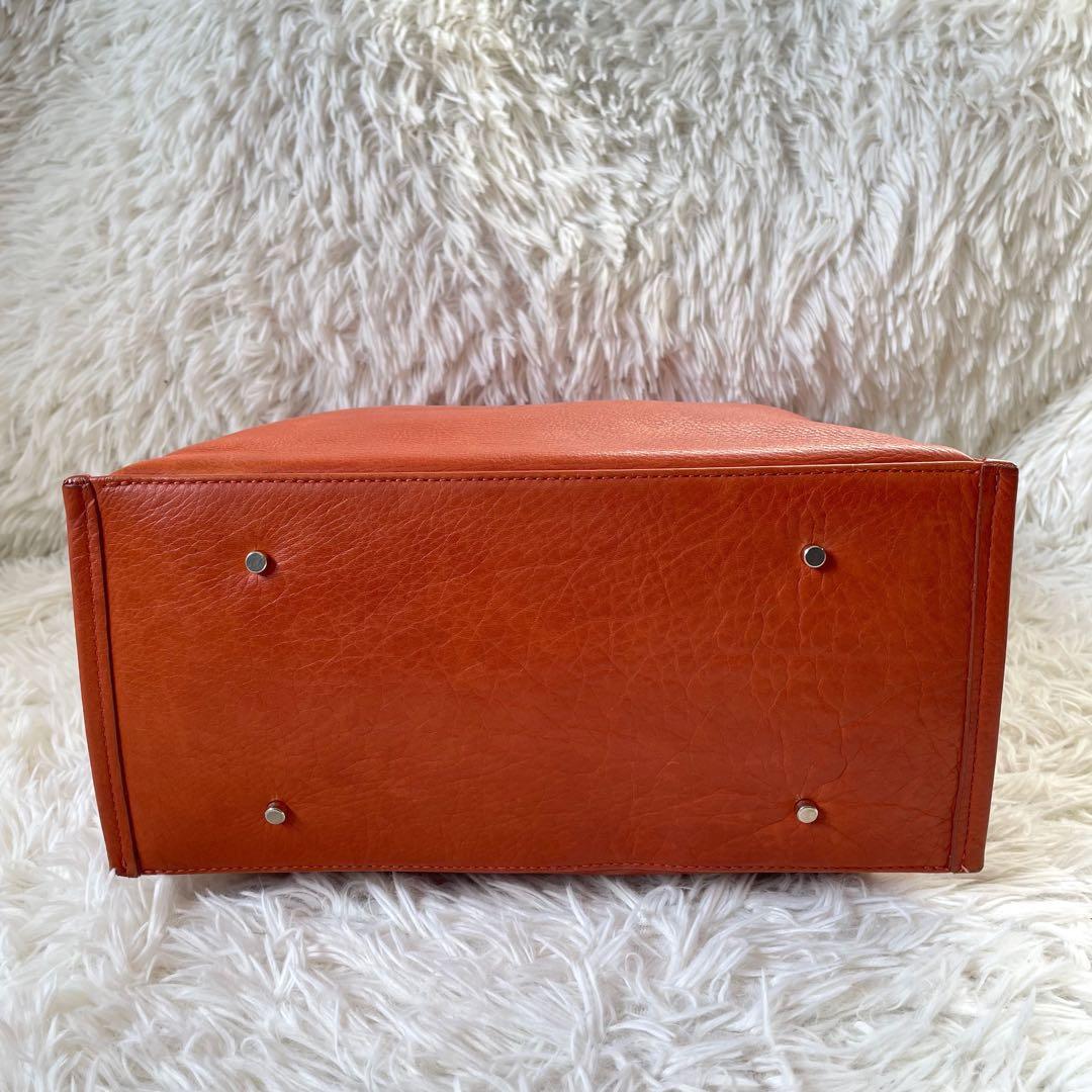 aniaryアニアリ ブラウンレザートートバッグA4収納可能 肩掛け可能