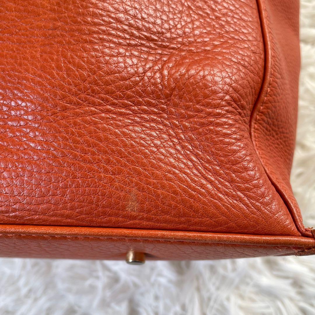 aniaryアニアリ ブラウンレザートートバッグA4収納可能 肩掛け可能