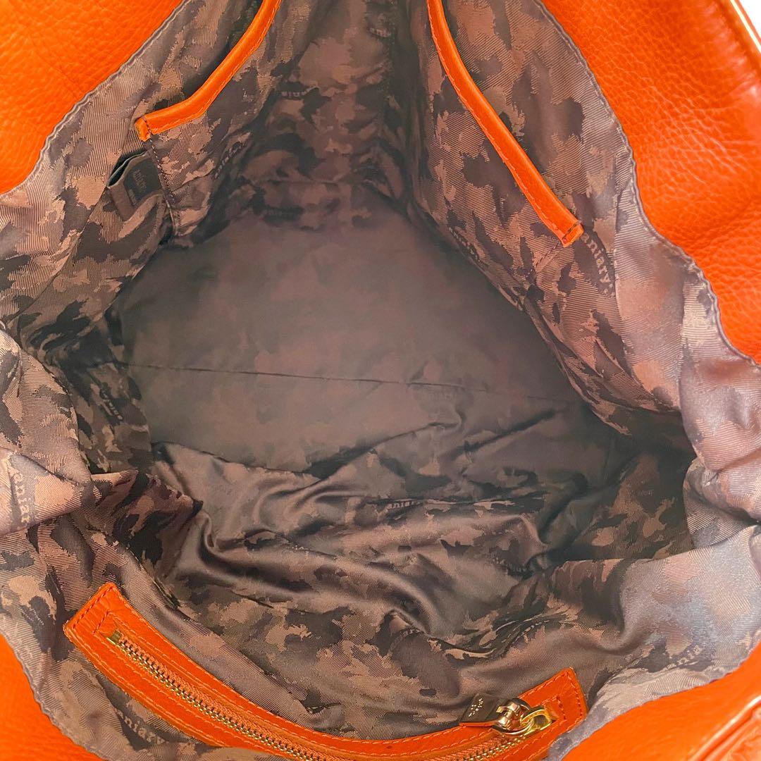 aniaryアニアリ ブラウンレザートートバッグA4収納可能 肩掛け可能