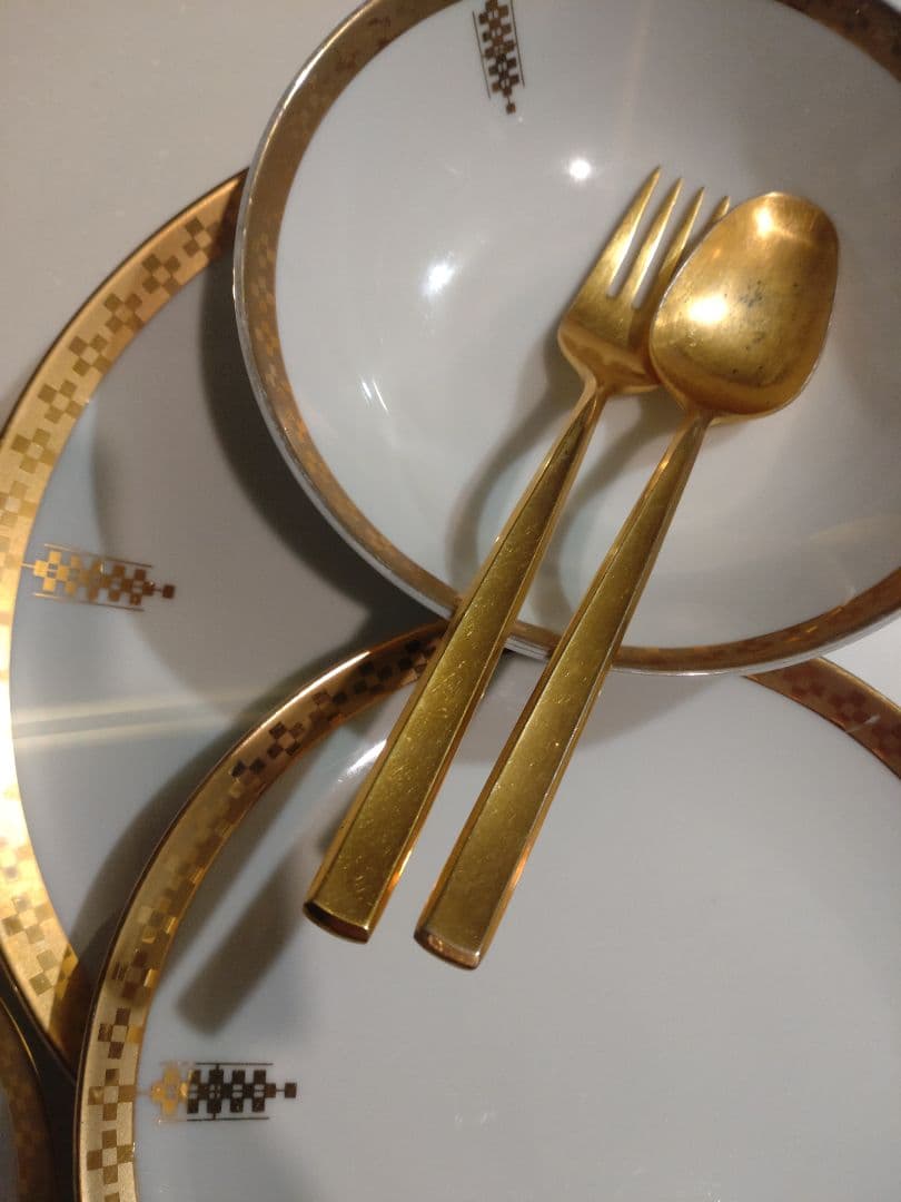 imperial  tiffany　レア ゴールド縁取りの食器セット