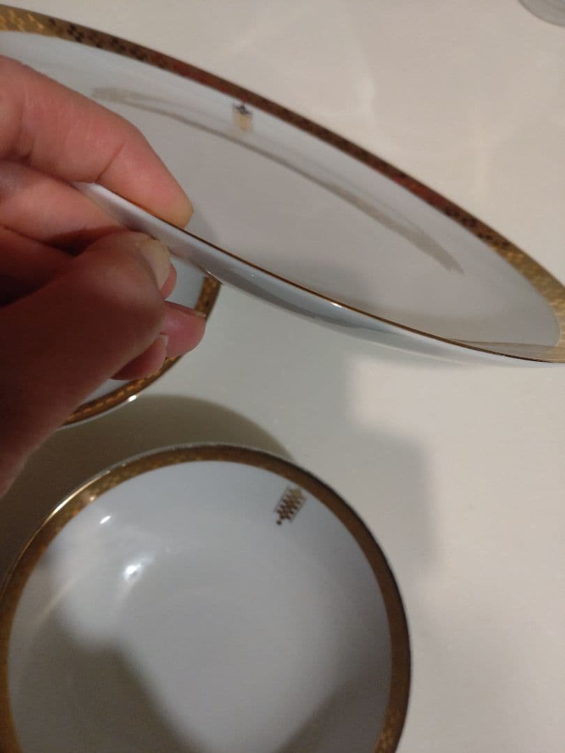 imperial  tiffany　レア ゴールド縁取りの食器セット