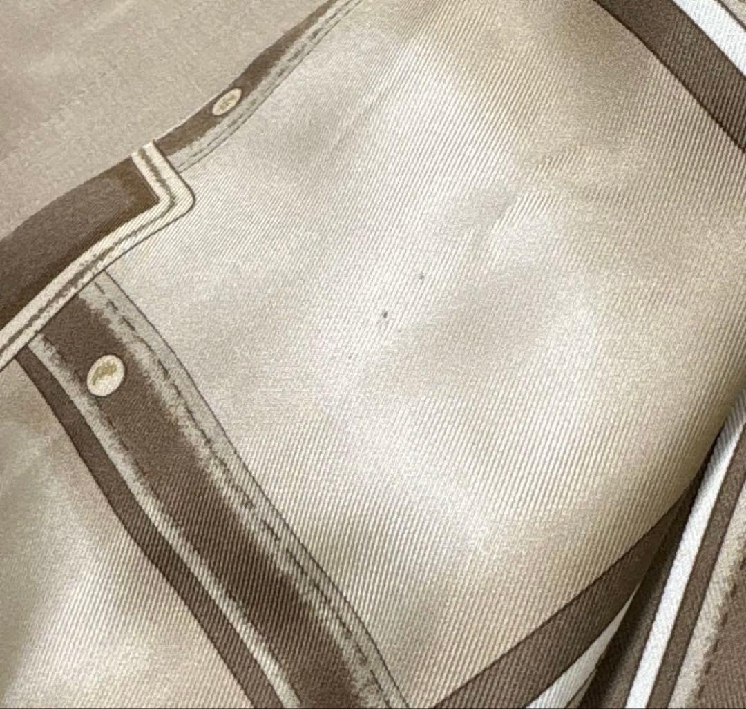 バーバリーズ シルク100% スカーフ柄 ステンカラーコート 紐ベルト付き Ｍ