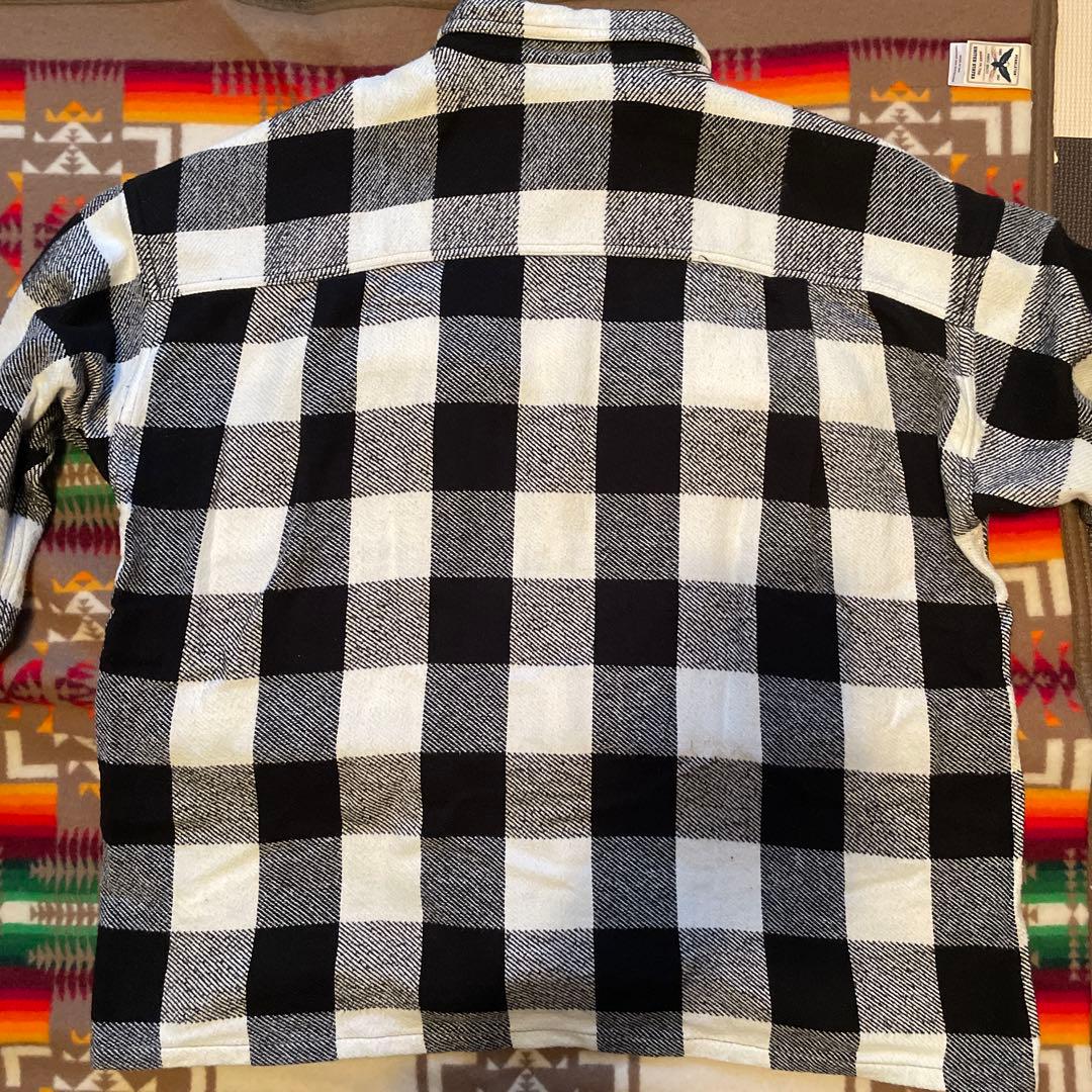 レアdescendant VANNING CHECK LS SHIRT黒白　2
