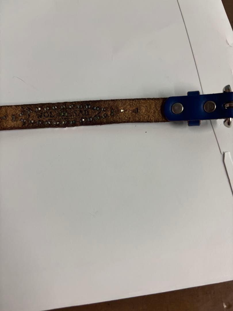 ウルフズヘッドブレスレット青