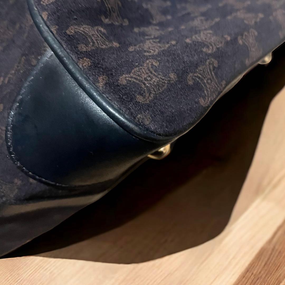 CELINE オールドセリーヌマカダム柄レザートートバッグ ボストンバック