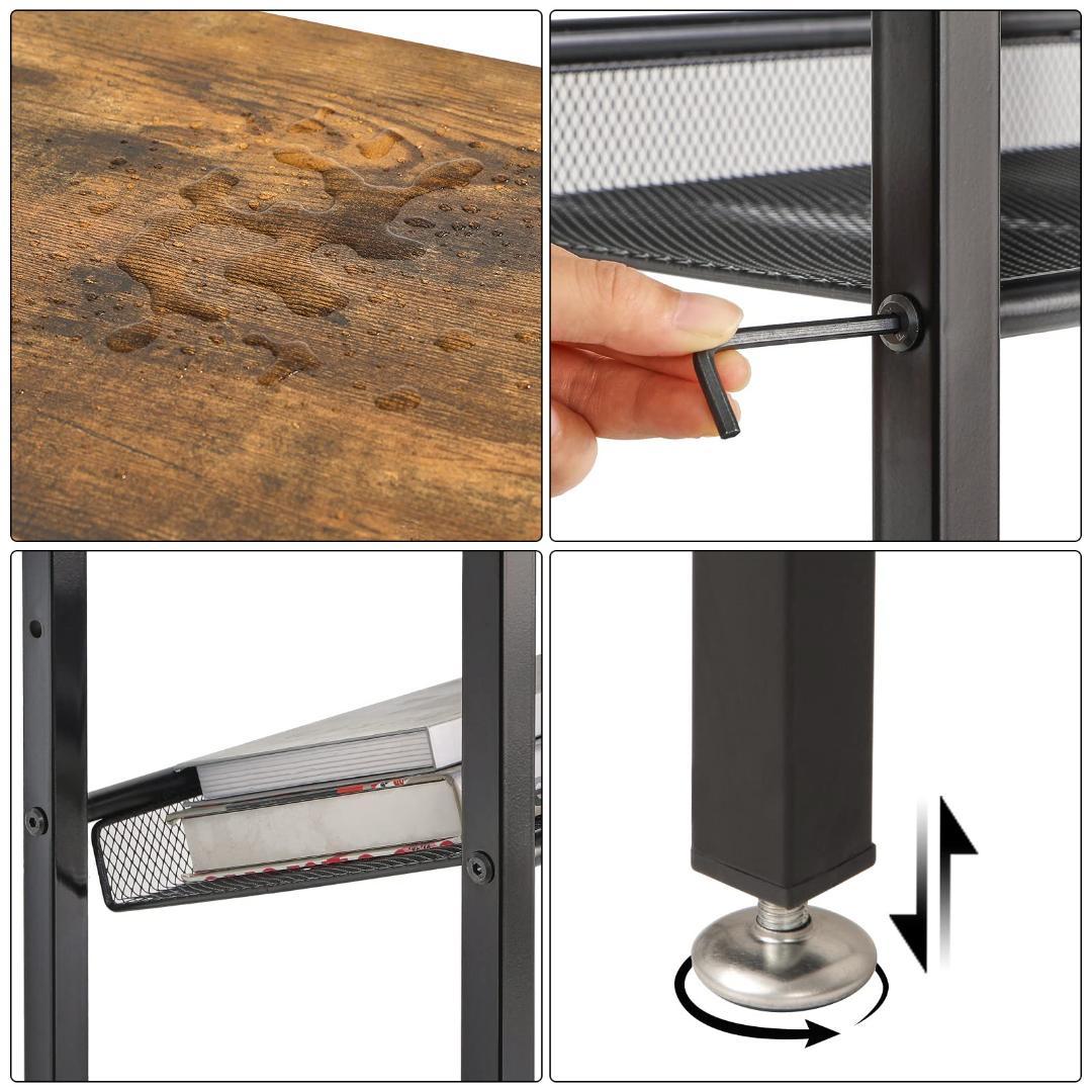 シンプルなデザイン 多機能 段 サイドテーブル ヴィンテージ