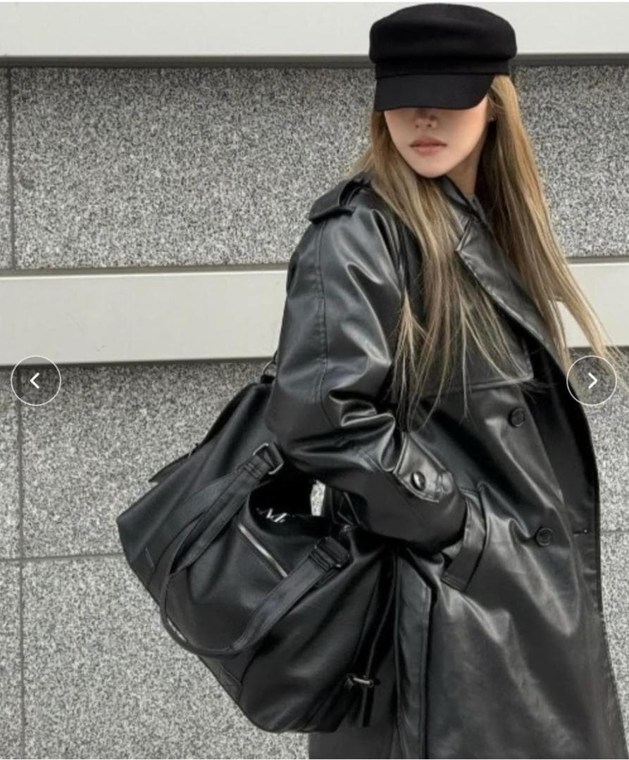 韓国 MUCENT ムセント プライムリンクルレザートートバッグ