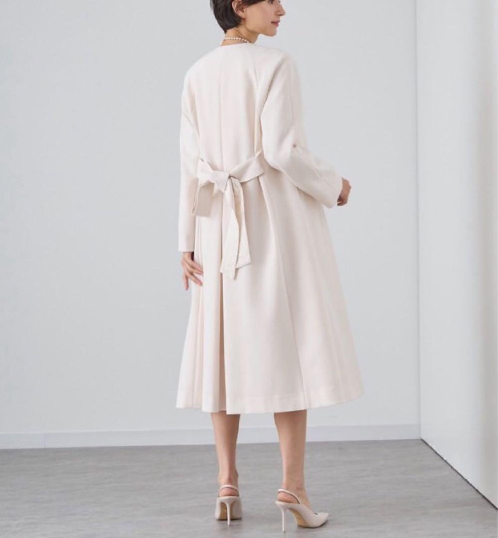 ANAYIコンパクトストレッチノーカラーコート アナイ36