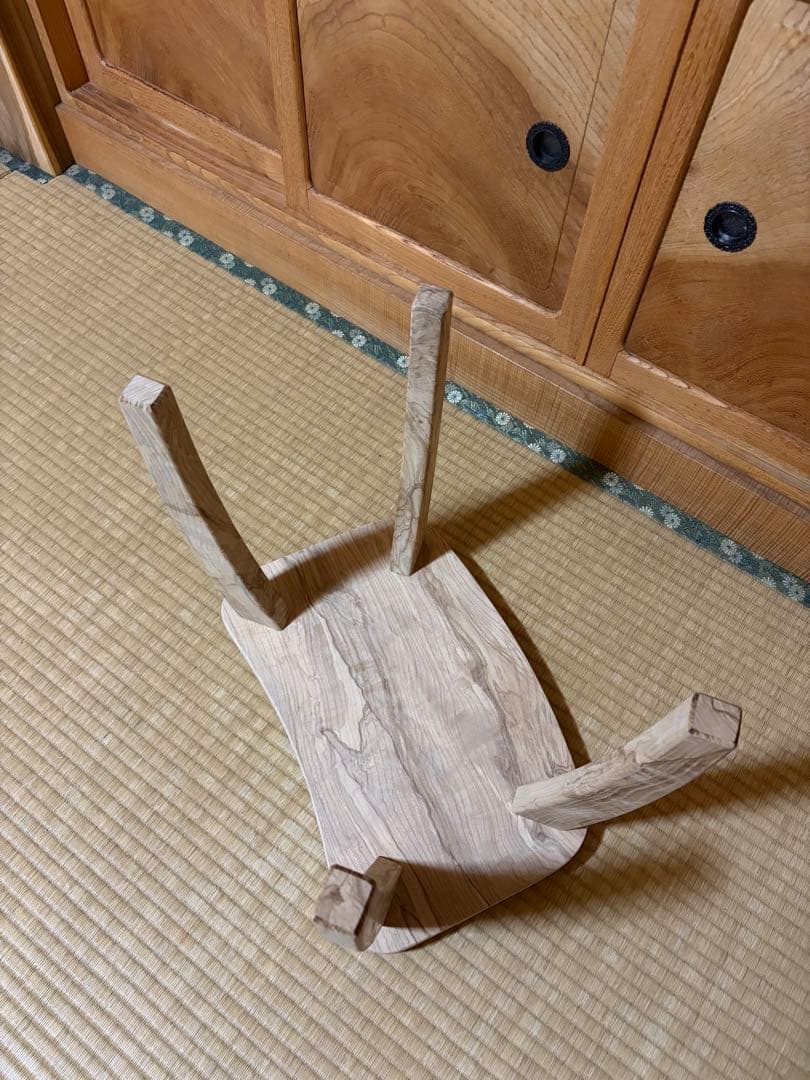 みるきー1375 、1376手作り木製サイドテーブル、イス、スツール