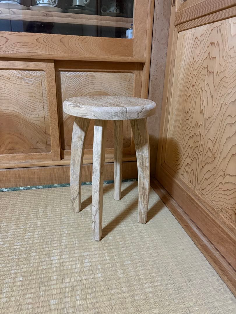 みるきー1375 、1376手作り木製サイドテーブル、イス、スツール