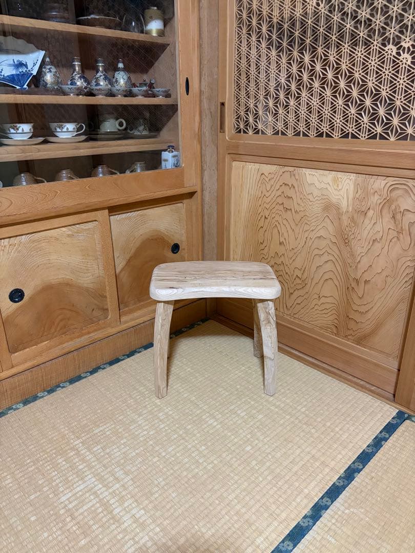 みるきー1375 、1376手作り木製サイドテーブル、イス、スツール