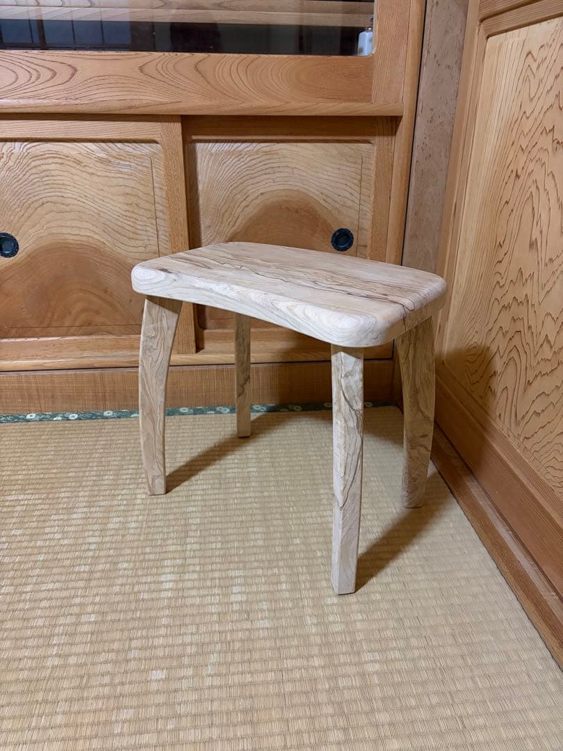 みるきー1375 、1376手作り木製サイドテーブル、イス、スツール