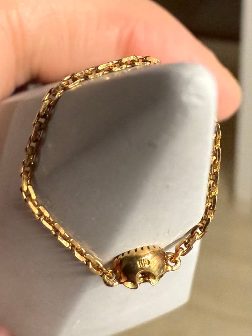 ah oui K18 ルビー チェーンリング ピジョンブラッド