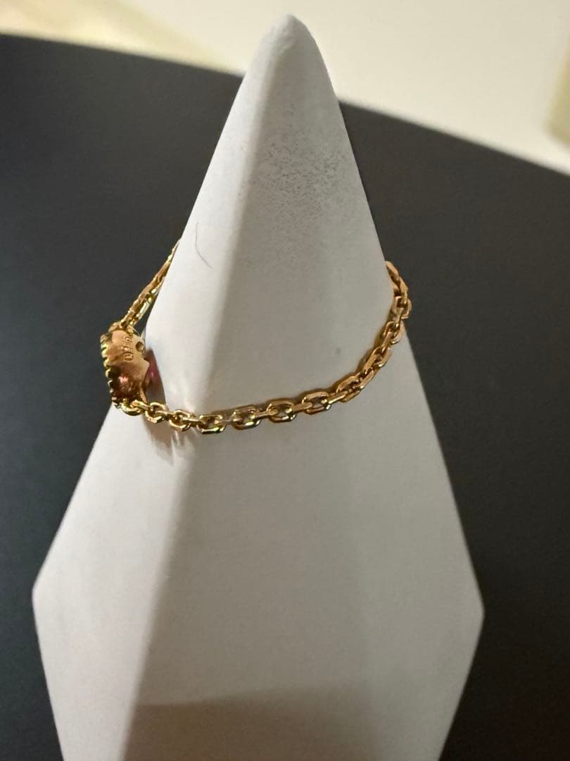 ah oui K18 ルビー チェーンリング ピジョンブラッド