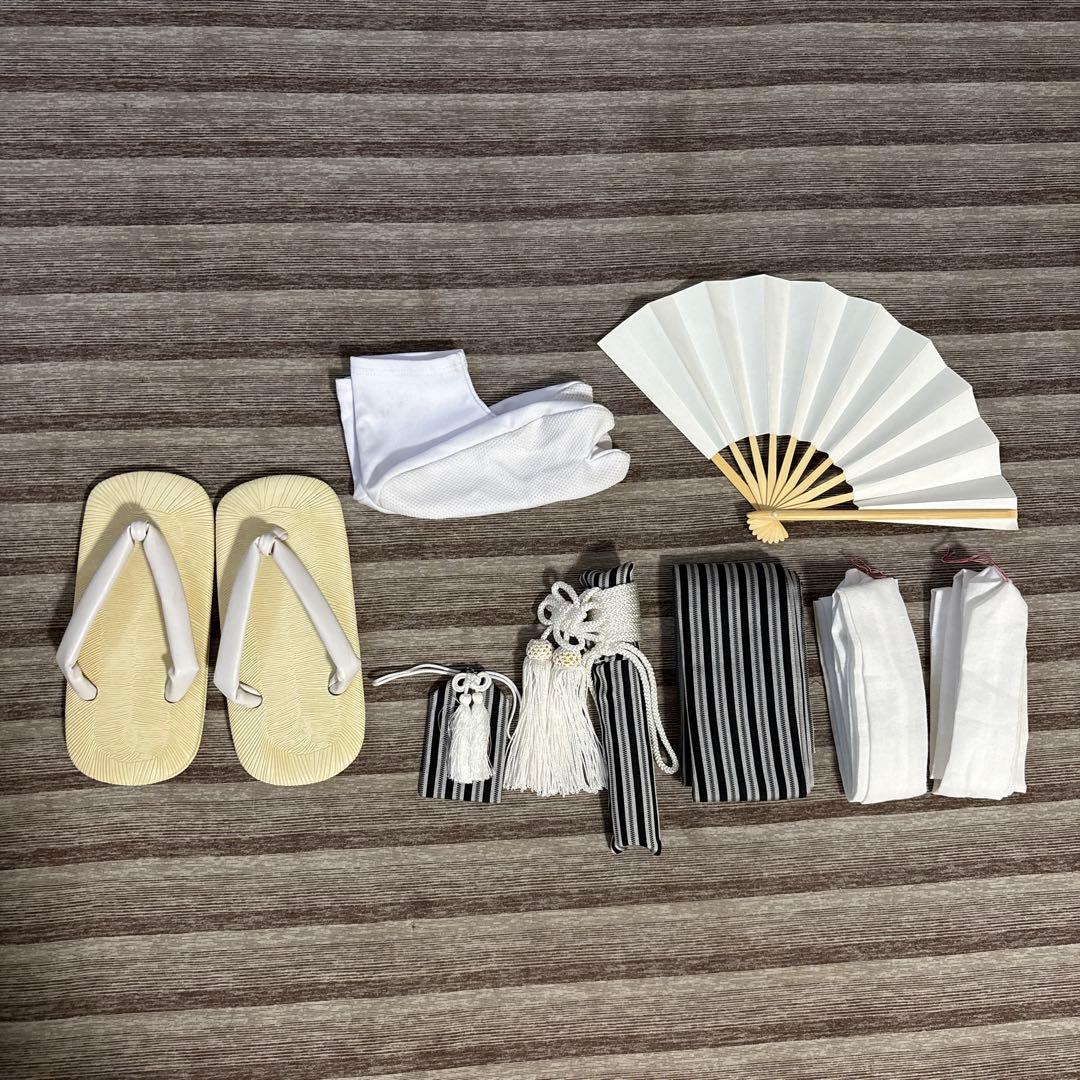 七五三用　着物 紺-鷹兜　5歳　男の子　袴