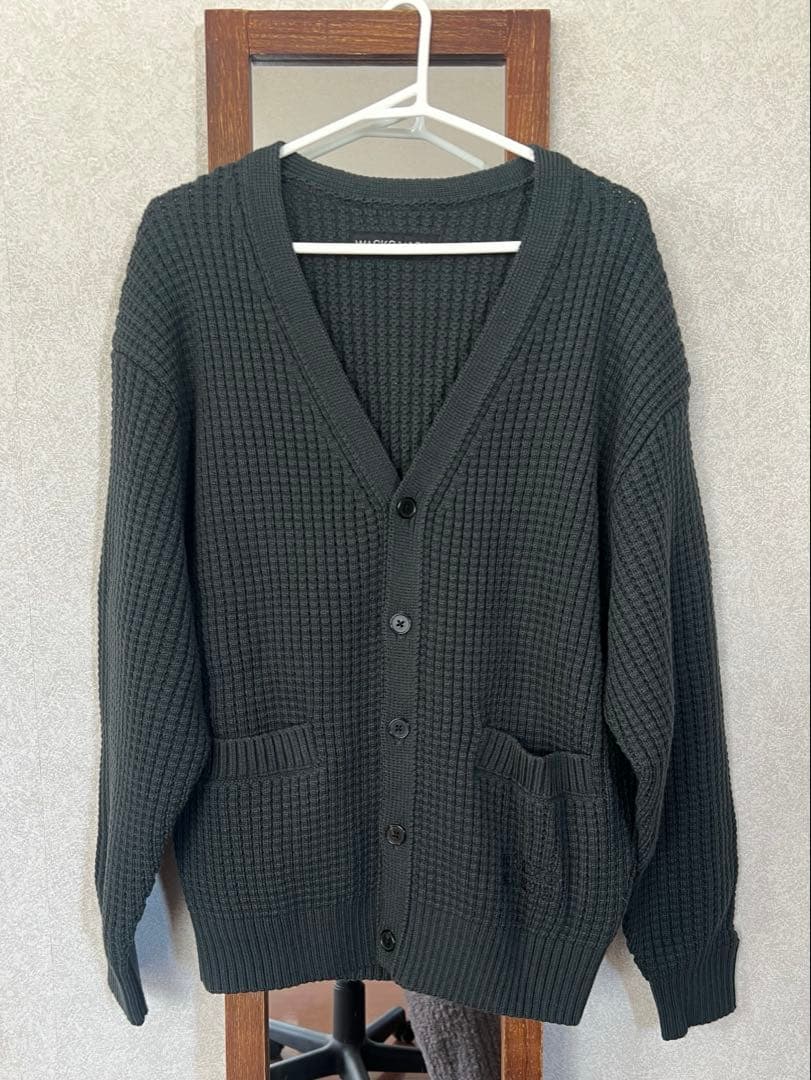 本日削除☺︎［ほぼ新品］WACKO MARIA ワッフルニットカーディガン